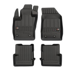 Tappetini per auto Proline 3D compatibili con Fiat 500X dal 2014 in poi su misura in gomma | Tipo Auto: Crossover | Set di tappetini premium | Materiale TPE durevole | Bordi più alti