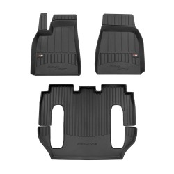 Tappetini per auto Proline 3D compatibili con Tesla Model X dal 2015 in poi su misura in gomma | Note: 6 posti | Tipo Auto: Crossover | Set di tappetini premium | Materiale TPE durevole | Bordi più alti
