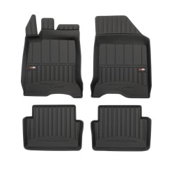 Tappetini per auto Proline 3D compatibili con Renault Laguna II 2001-2007 su misura in gomma | Set di tappetini premium | Materiale TPE durevole | Bordi più alti