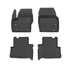 Tappetini per auto Proline 3D compatibili con Ford C-Max II 2010-2019 su misura in gomma | Note: distanza tra i bottoni 25,5 cm | Tipo Auto: Minivan | Set di tappetini premium | Materiale TPE durevole | Bordi più alti