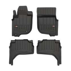 Tappetini per auto Proline 3D compatibili con Mitsubishi L200 VI dal 2019 in poi su misura in gomma | Tipo Auto: Pickup | Set di tappetini premium | Materiale TPE durevole | Bordi più alti