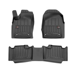 Tappetini per auto Proline 3D compatibili con Dodge Durango III dal 2010 in poi su misura in gomma | Note: 1° e 2° fila,7 posti | Tipo Auto: SUV | Set di tappetini premium | Materiale TPE durevole | Bordi più alti
