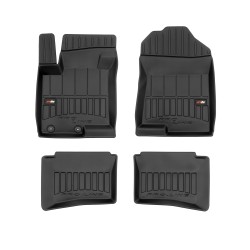 Tappetini per auto Proline 3D compatibili con Hyundai Bayon dal 2021 in poi su misura in gomma | Tipo Auto: Crossover | Set di tappetini premium | Materiale TPE durevole | Bordi più alti