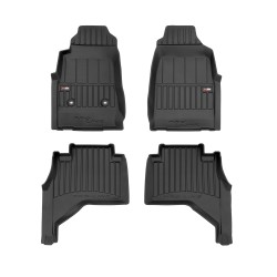 Tappetini per auto Proline 3D compatibili con Isuzu D-MAX II 2011-2019 su misura in gomma | Tipo Auto: Pickup | Set di tappetini premium | Materiale TPE durevole | Bordi più alti