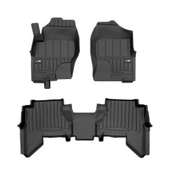 Tappetini per auto Proline 3D compatibili con Nissan Pathfinder III 2005-2014 su misura in gomma | Tipo Auto: SUV | Set di tappetini premium | Materiale TPE durevole | Bordi più alti