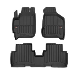 Tappetini per auto Proline 3D compatibili con Kia Carens II 2002-2008 su misura in gomma | Tipo Auto: Minivan | Set di tappetini premium | Materiale TPE durevole | Bordi più alti