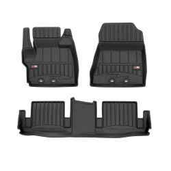 Tappetini per auto Proline 3D compatibili con Toyota IQ 2008-2015 su misura in gomma | Tipo Auto: Hatchback | Set di tappetini premium | Materiale TPE durevole | Bordi più alti