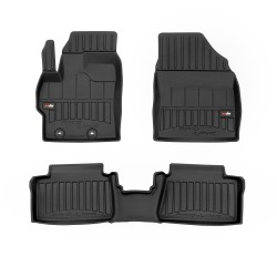 Tappetini per auto Proline 3D compatibili con Mazda 2 Hybrid dal 2022 in poi su misura in gomma | Tipo Auto: Hatchback | Set di tappetini premium | Materiale TPE durevole | Bordi più alti