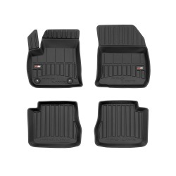 Tappetini per auto Proline 3D compatibili con Citroën e-C4 dal 2020 in poi su misura in gomma | Set di tappetini premium | Materiale TPE durevole | Bordi più alti