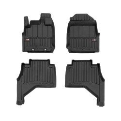 Tappetini per auto Proline 3D compatibili con Isuzu D-MAX III dal 2019 in poi su misura in gomma | Note: 4 porte, cabina doppia | Tipo Auto: Pickup | Set di tappetini premium | Materiale TPE durevole | Bordi più alti