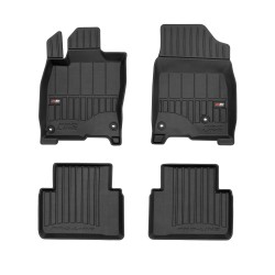 Tappetini per auto Proline 3D compatibili con Honda Civic X 2015-2021 su misura in gomma | Set di tappetini premium | Materiale TPE durevole | Bordi più alti
