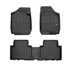 Tappetini per auto Proline 3D compatibili con Kia Carens III 2006-2013 su misura in gomma | Tipo Auto: Minivan | Set di tappetini premium | Materiale TPE durevole | Bordi più alti