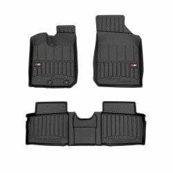 Tappetini per auto Proline 3D compatibili con Dacia Spring dal 2021 in poi su misura in gomma | Tipo Auto: Hatchback | Set di tappetini premium | Materiale TPE durevole | Bordi più alti