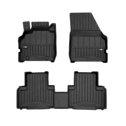 Tappetini per auto Proline 3D compatibili con Renault Scenic II 2003-2009 su misura in gomma | Tipo Auto: Minivan | Set di tappetini premium | Materiale TPE durevole | Bordi più alti
