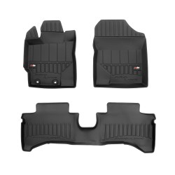 Tappetini per auto Proline 3D compatibili con Toyota Yaris III 2011-2020 su misura in gomma | Note: Hybrid | Tipo Auto: Hatchback | Set di tappetini premium | Materiale TPE durevole | Bordi più alti