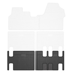 Tappetini per auto ElToro compatibili con Citroën Jumpy III dal 2016 in poi su misura in gomma | Note: 3° fila | Tipo Auto: Van | Materiale resistente | Bordi alti protettivi