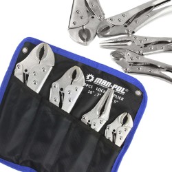 Set pinze autobloccanti da officina 4 pz 125-250mm con vite regolazione