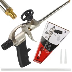 Pistola per Schiuma Poliuretanica Flusso Regolabile Ugello Rame Corpo Teflon