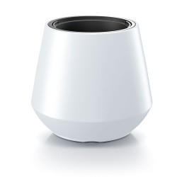 Vaso per Fiori Piante Heos | Rotondo | Decorativo | in Plastica | Ø30,5x35 cm | da Interno Esterno | Bianco | Volume 32 Litri | Design Moderno