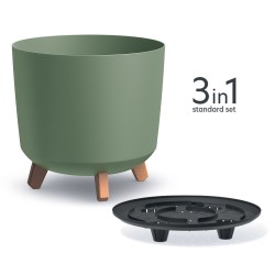 Vaso per Fiori Piante Gracia Regular | Rotondo | Decorativo | in Plastica | Ø29,8x28,5cm |da Interno Esterno | Design Moderno