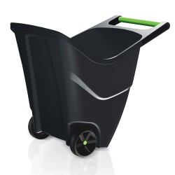 Carriola da Giardino Load&Go | Capacità 85 Litri | 57x60x71,5 cm | Nera | in Plastica | Due Ruote Rinforzate in Gomma | per Trasporto Materiali e Lavori di Manutenzione | Struttura Leggera e Stabile