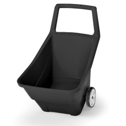 Carriola da Giardino Load&Go | Capacità 95 Litri | 57x84x92,5 cm | Nera | in Plastica | Due Ruote Rinforzate in Gomma | per Trasporto Materiali e Lavori di Manutenzione | Struttura Leggera e Stabile
