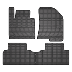 Tappetini per auto ElToro compatibili con Kia Carens IV 2013-2019 su misura in gomma | Note: 1° e 2° fila | Tipo Auto: Minivan | Materiale resistente | Bordi alti protettivi