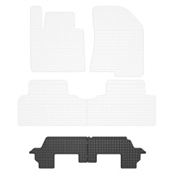 Tappetini per auto ElToro compatibili con Kia Carens IV 2013-2019 su misura in gomma | Note: 3° fila | Tipo Auto: Minivan | Materiale resistente | Bordi alti protettivi