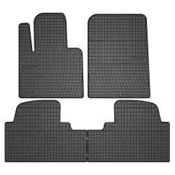 Tappetini per auto ElToro compatibili con Hyundai Santa Fe III 2012-2018 su misura in gomma | Note: 1° e 2° fila | Tipo Auto: SUV | Materiale resistente | Bordi alti protettivi