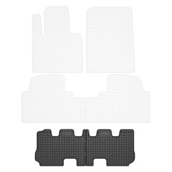 Tappetini per auto ElToro compatibili con Hyundai Santa Fe III 2012-2018 su misura in gomma | Note: 3° fila | Tipo Auto: SUV | Materiale resistente | Bordi alti protettivi