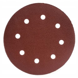Set 10 Dischi Abrasivi | Carta Vetrata | Ø180 mm | Granulazione P100-400 | 8 Fori | per Smerigliatrice