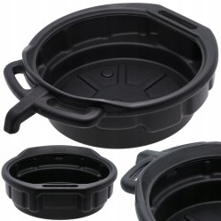 Recipiente Ciotola da 8-10 Litri | con Imbuto | Altezza 13 cm | per Raccolta Cambio Olio Benzina Carburante | per Auto