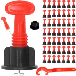 Sistema livellamento piastrelle 50-100 clip con chiave montaggio riutilizzabile