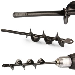 Punta trivella per trapano Ø4-10mm lunghezza 22-60cm lama 2,5mm in acciaio