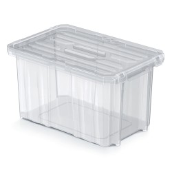 Scatola Contenitore Trasparente con Coperchio Cargobox | Volume 6-45 Litri | Impilabile | in Plastica Resistente
