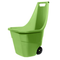 Carriola da Giardino Load&Go | Capacità 55 Litri | 50x61x84 cm | Verde | in Plastica | Due Ruote Rinforzate in Gomma | per Trasporto Materiali e Lavori di Manutenzione | Struttura Leggera e Stabile