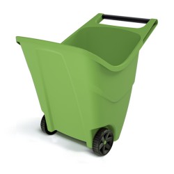 Carriola da Giardino Load&Go | Capacità 85 Litri | 57x60x71,5 cm | Verde | in Plastica | Due Ruote Rinforzate in Gomma | per Trasporto Materiali e Lavori di Manutenzione | Struttura Leggera e Stabile
