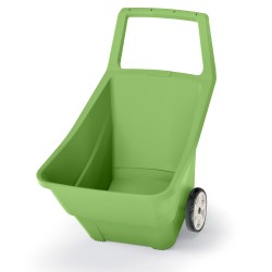 Carriola da Giardino Load&Go | Capacità 95 Litri | 57x84x92,5 cm | Verde | in Plastica | Due Ruote Rinforzate in Gomma | per Trasporto Materiali e Lavori di Manutenzione | Struttura Leggera e Stabile