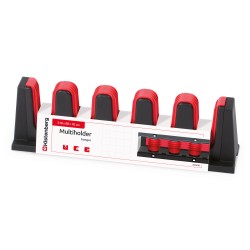 Supporti Ganci per Attrezzi da Garage Officina | 9,8x31x7 cm | Portata 7 Kg | Nero | in Plastica