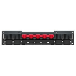 Supporti Ganci per Attrezzi da Garage Officina | 12,8x59,7x11,8 cm | Portata 15 Kg | Nero | in Plastica