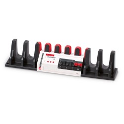 Supporti Ganci per Attrezzi da Garage Officina | 12,8x59,7x11,8 cm | Portata 15 Kg | Nero | in Plastica