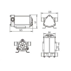 Elettropompa Universale da 230V | Potenza max 90W | Attacco 1/2" | 3500 Giri/min | Portata max 35 L/min | per Acqua Olio Gasolio