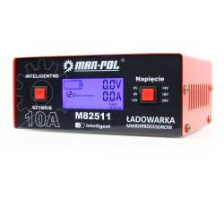 Caricabatterie a Microprocessore per Auto Moto | 230V / 50 Hz | 10 A | Batterie Supportate VRLA, WET, GEL, EFB, AGM | Cavo di Alimentazione 1,3m | Sistema PWM | 8 Fasi di Carica