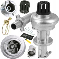 Pompa d'Acqua 1" per Decespugliatore a Scoppio | Tubo Ø28mm | Trasmissione 9 Denti | Capacità 150 Litri/min | Testina per Tosaerba Accessorio