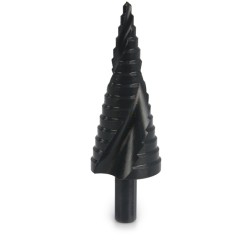 Punta HSS a Scalino a Spirale | per Trapano | Graduata | Intervallo Diametro 4-32 mm | Attacco 10 mm | Gradazione Ogni 2 mm