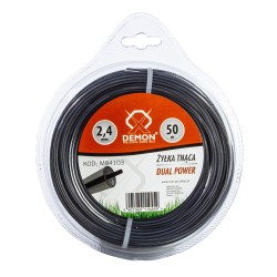 Filo da Taglio per Decespugliatore Tagliabordi Tagliaerba Tosaerba | Tondo | Rinforzato | 50 Metri | Diametro 2,4 mm