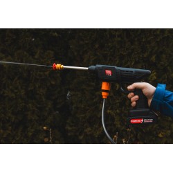 Idropulitrice a Batteria | Capacità Batteria 2 Ah | Pressione Massima 30 Bar | Lunghezza Tubo 5 Metri | 2 Ugelli | con Valigetta
