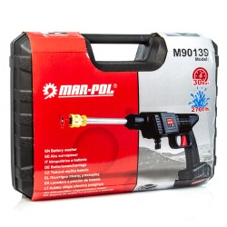 Idropulitrice a Batteria | Capacità Batteria 2 Ah | Pressione Massima 30 Bar | Lunghezza Tubo 5 Metri | 2 Ugelli | con Valigetta