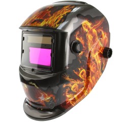 Maschera Casco Autoscurante da Saldatura | per MIG TIG MAG MMA | Campo Visivo 93x43 mm | Tempo di reazione 5/30.000s | Regolabile