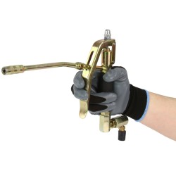 Pistola per Ingrassatore Pneumatico da 12-15L | con Estremità Rigida e Flessibile | Impugnatura Antiscivolo